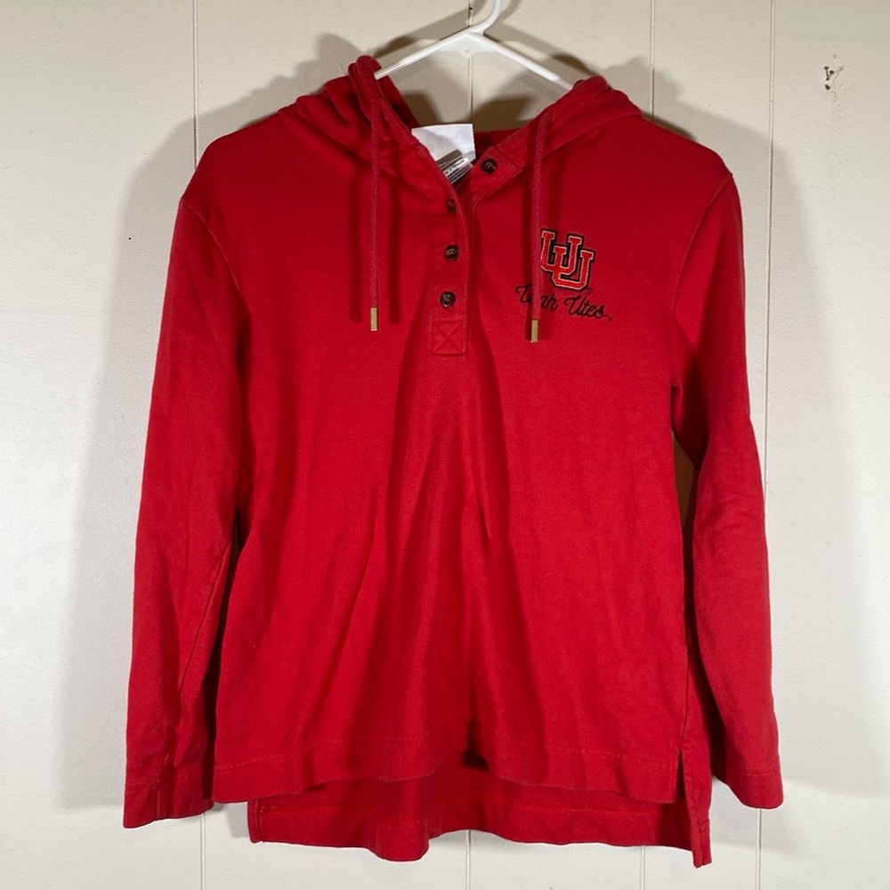Champion University of Utah Utes quarter button Hoodie‎ size small embroidered